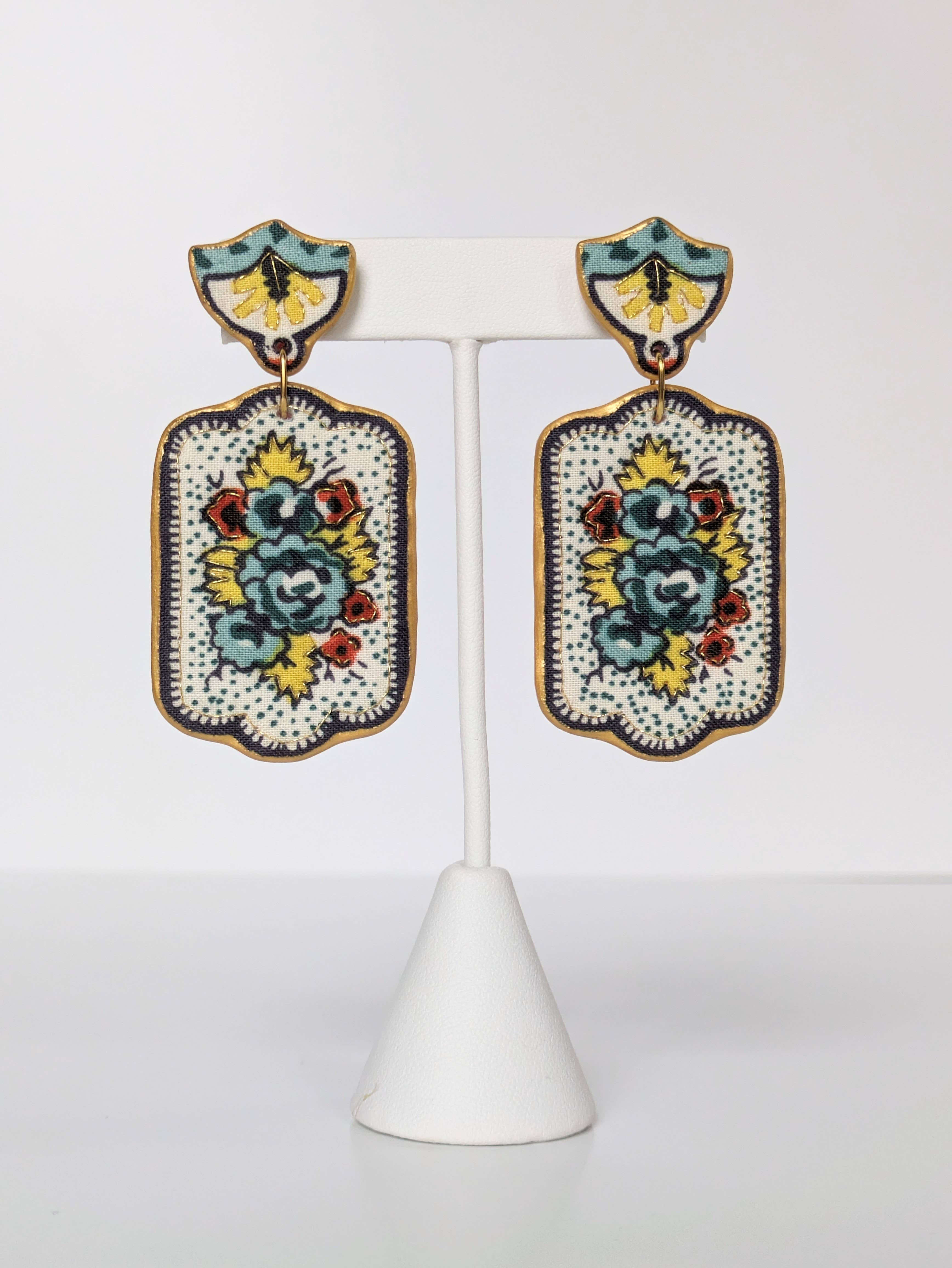 Katie Lynne - Vintage Textile Jewelry – Großhandel Ohrhänger – Odette Statement Ohrring1