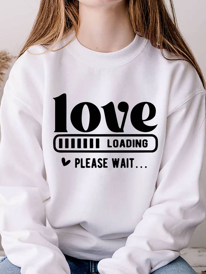 Love Loading Bar, Valentine, Unisex Crewneck Sweatshirt for wholesale by Top Avenue