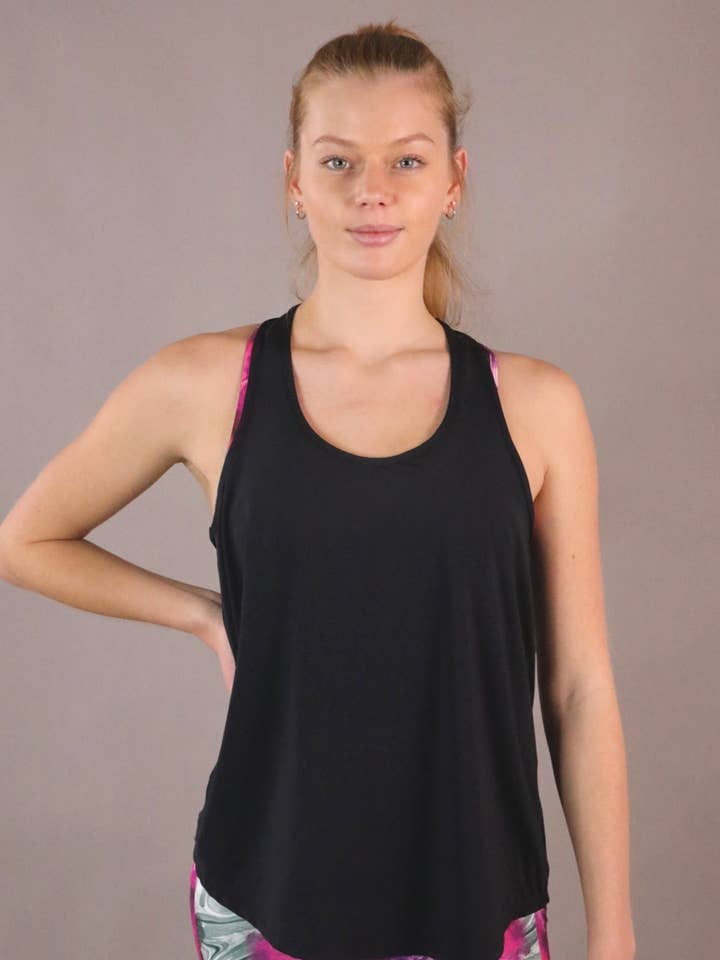 Arena Racerback Singlet - Black for wholesale by runfastergear
