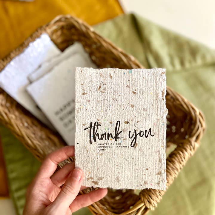 Rockywoods Studio - Wholesale Thank You Card - Thank You Plantable Greeting Card on Eco-Friendly Paper3