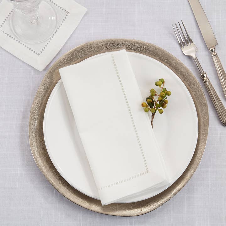 Saro Lifestyle - Wholesale Dinner & Cloth Napkin - Cocktail Napkin With Hemstitch Border