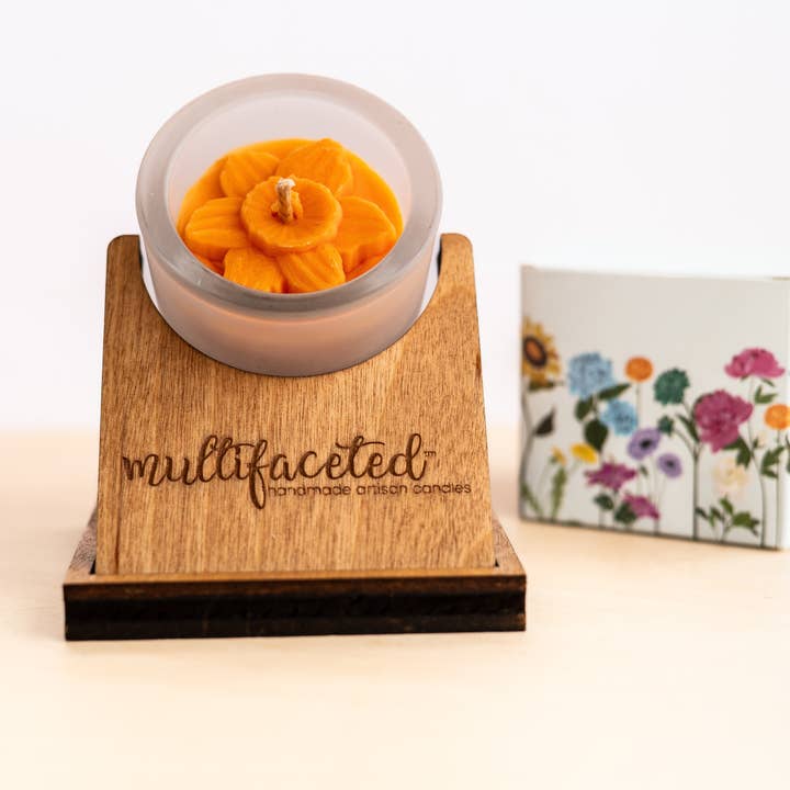 Multifaceted™ Artisan Candles - Wholesale Jar/Filled Candle - Daffodil Flower Candle, Eco -Friendly Candle -multiple sizes5