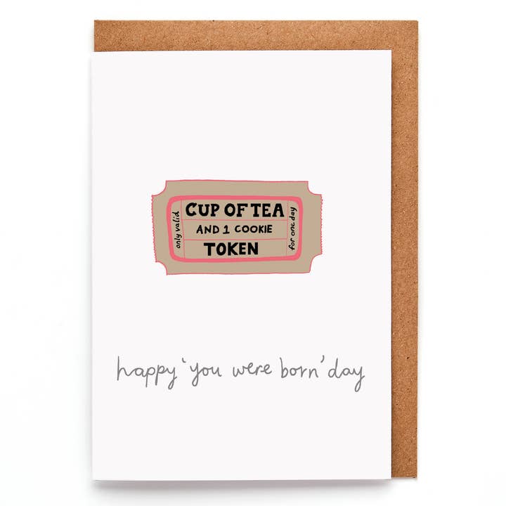 Birthday Token | Funny Birthday Card | USA Birthday Voucher for wholesale by You've Got Pen On Your Face