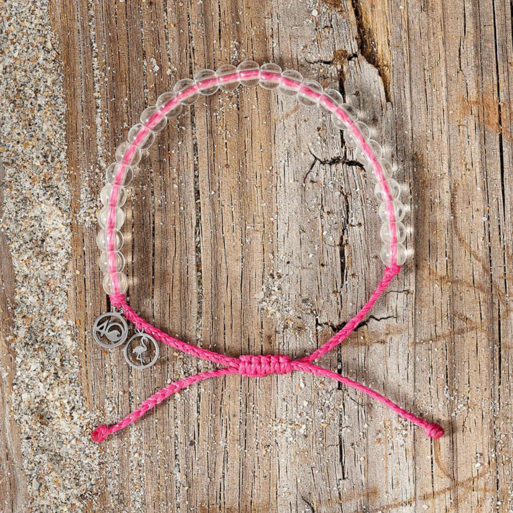 4ocean - Wholesale Beaded Bracelet - 4ocean Pink Flamingo Beaded Bracelet [6-pack]2