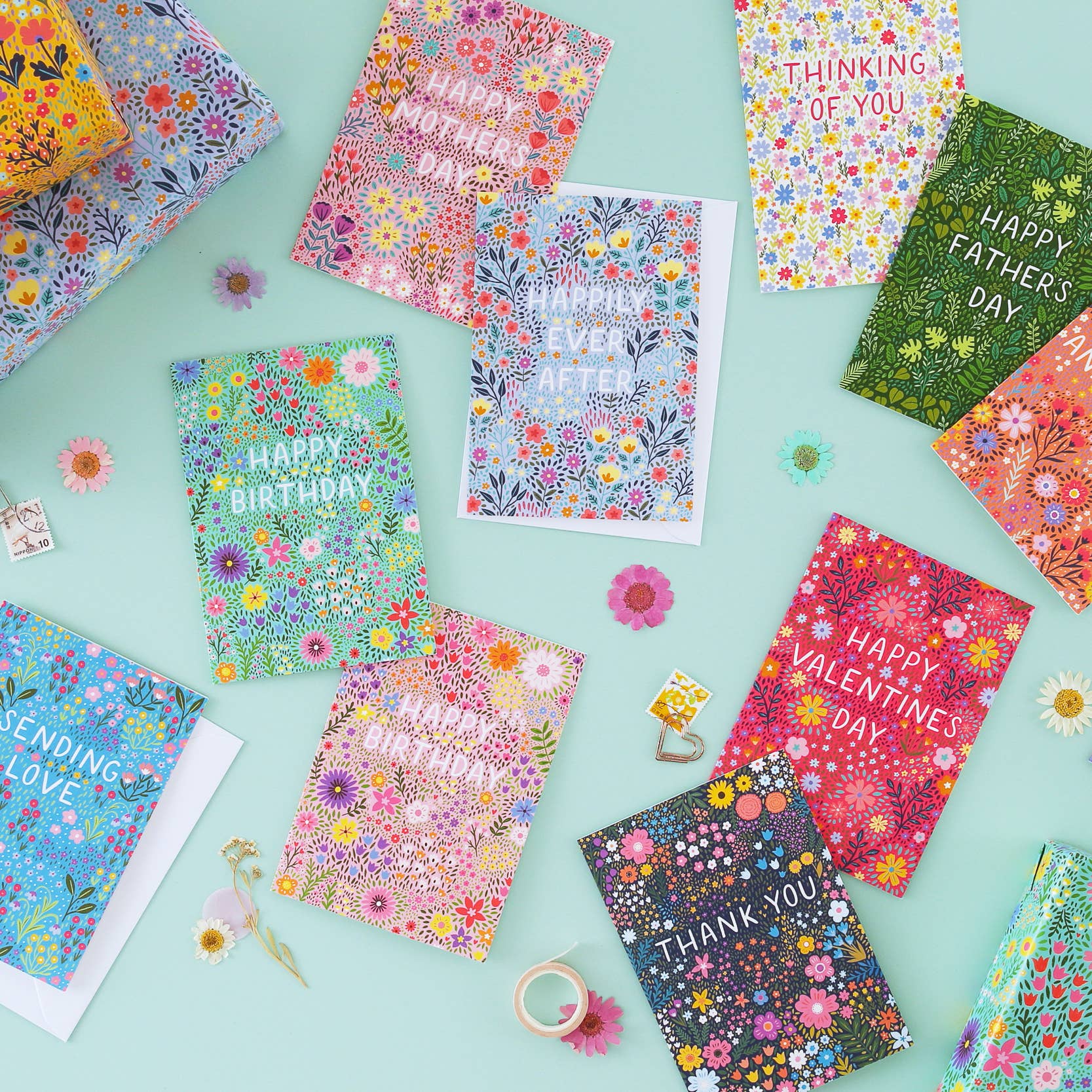 Pear Tree Press – wholesale Birthday card – Pink Floral Birthday Card For Mum - Bestseller (Case of 6)2