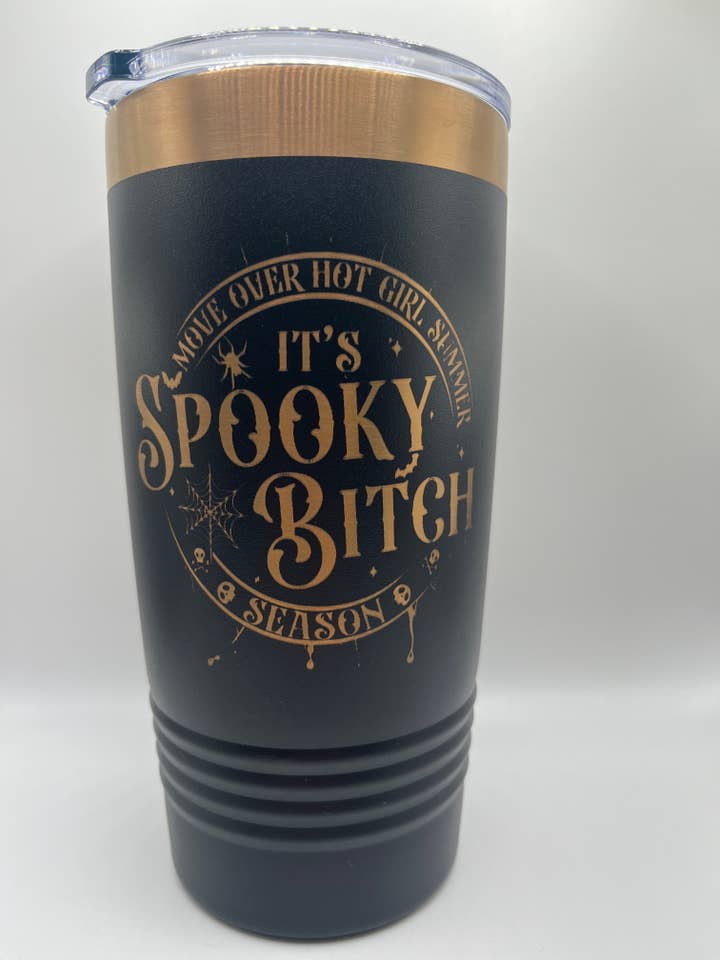 Spooky Season Engraved Tumbler – Polar Camel 20 oz. Black for wholesale by M&H Custom Crafts, Gifts, & Designs