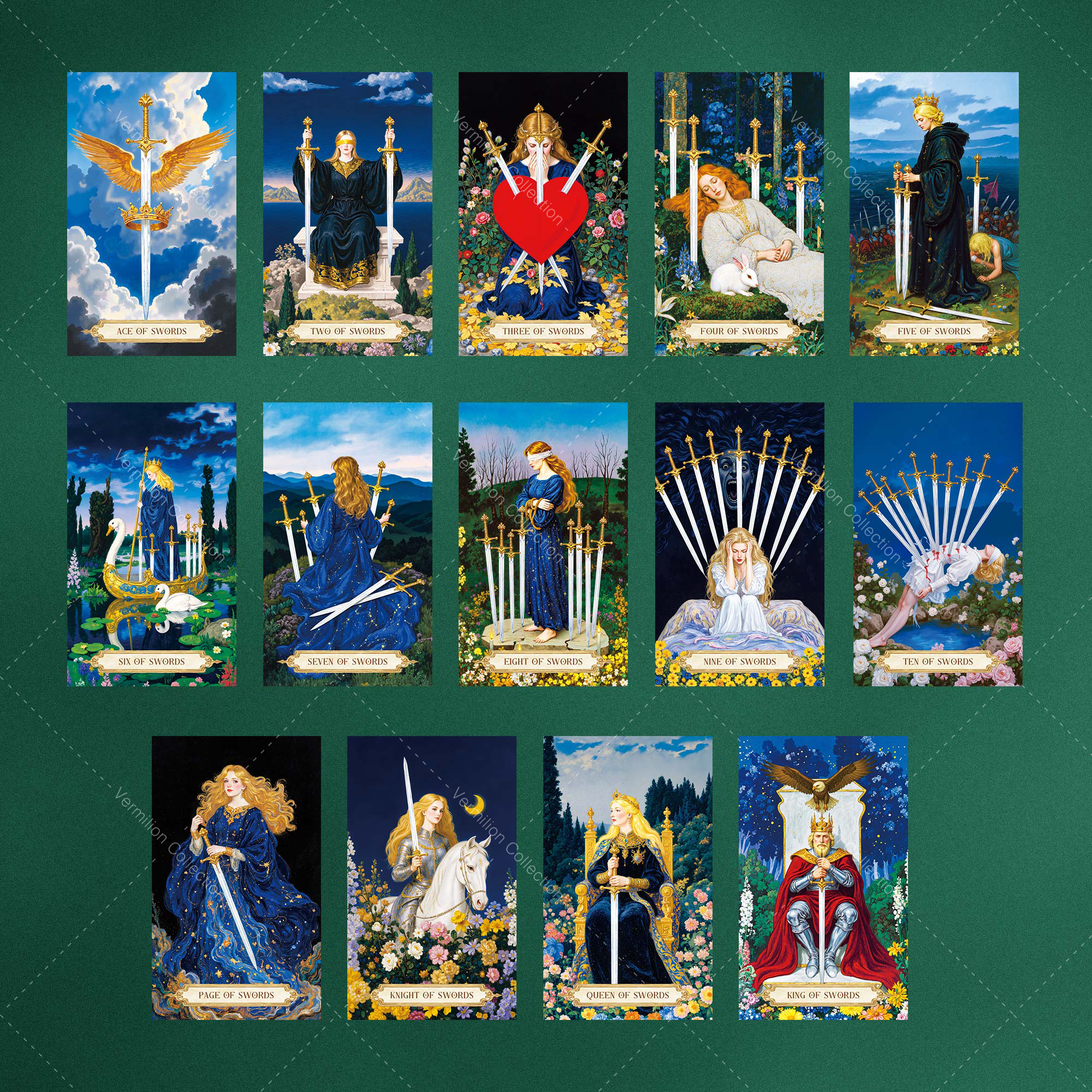 Vermilion Collection – wholesale Tarot-kort – Månskugga Blomsterlöfte Tarot8