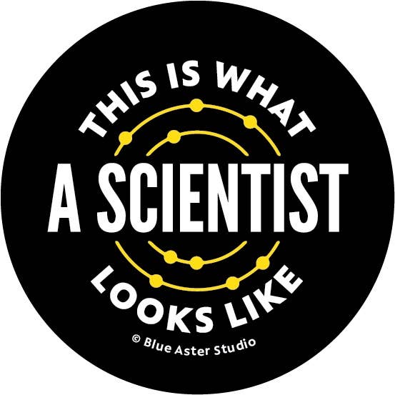 É assim que um cientista se parece com o botão por atacado de Rextooth Studios