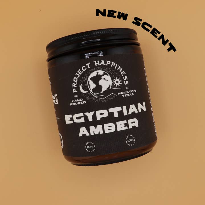 Egyptian Amber Soy Candle - 8oz for wholesale by Project Happiness Candle Co.
