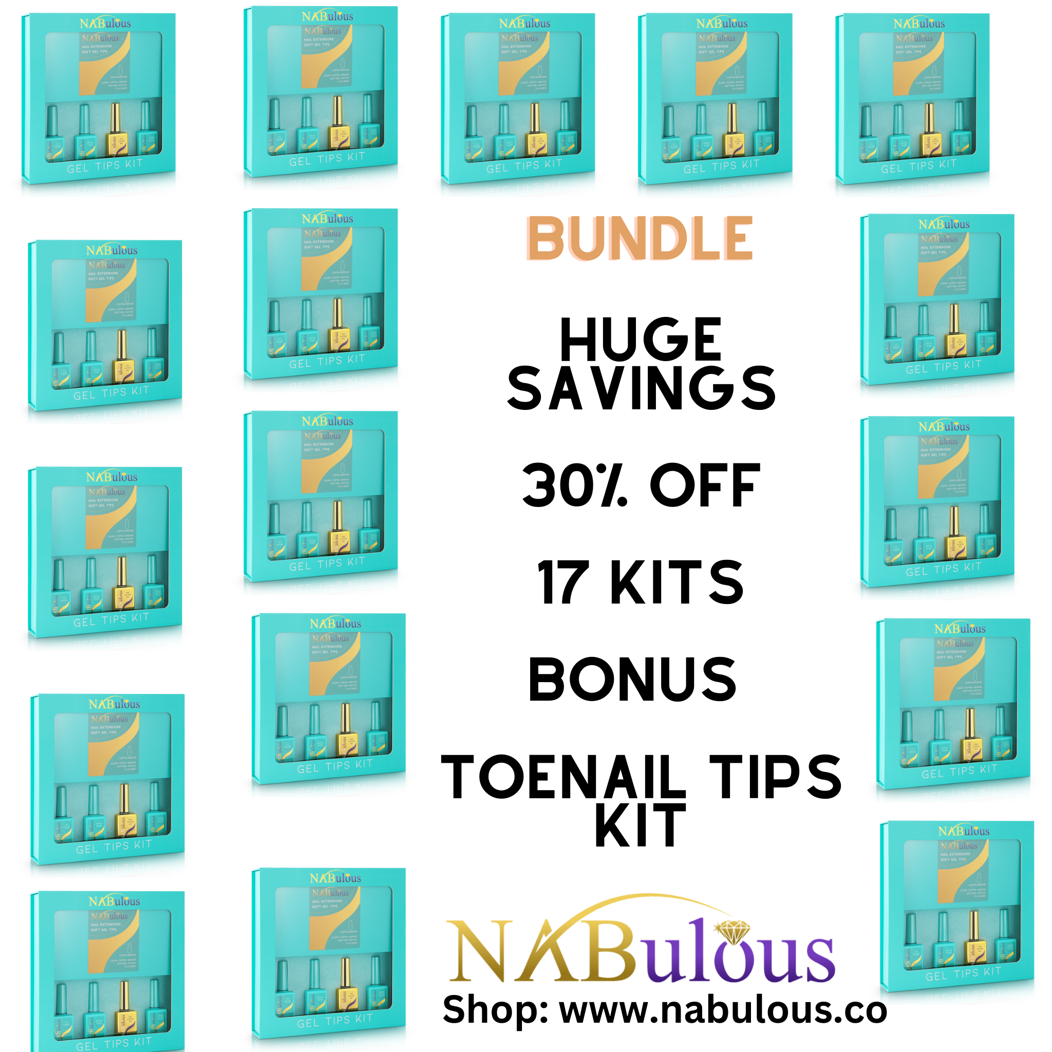 NABulous – Engroshandel Sæt til neglepleje – KIT | Gel T | Professionelt startkit NABulous Nails | Blødt gel negletip kit | Alt du behøver60