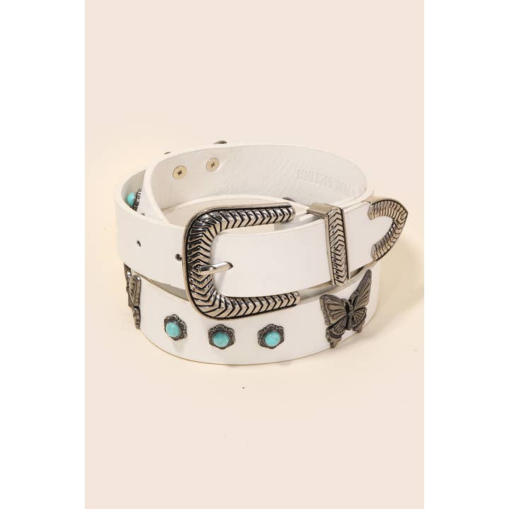 Butterfly Vegan Leather Belt for wholesale by Anarchy Street