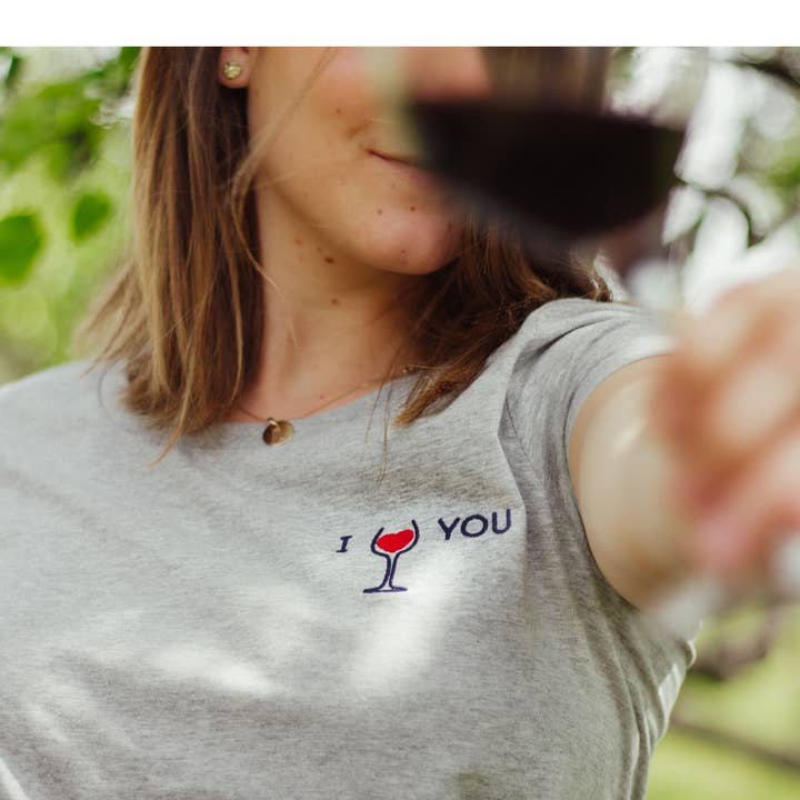 Broderad T-shirt - Jag älskar dig för wholesale av Juste un t-shirt