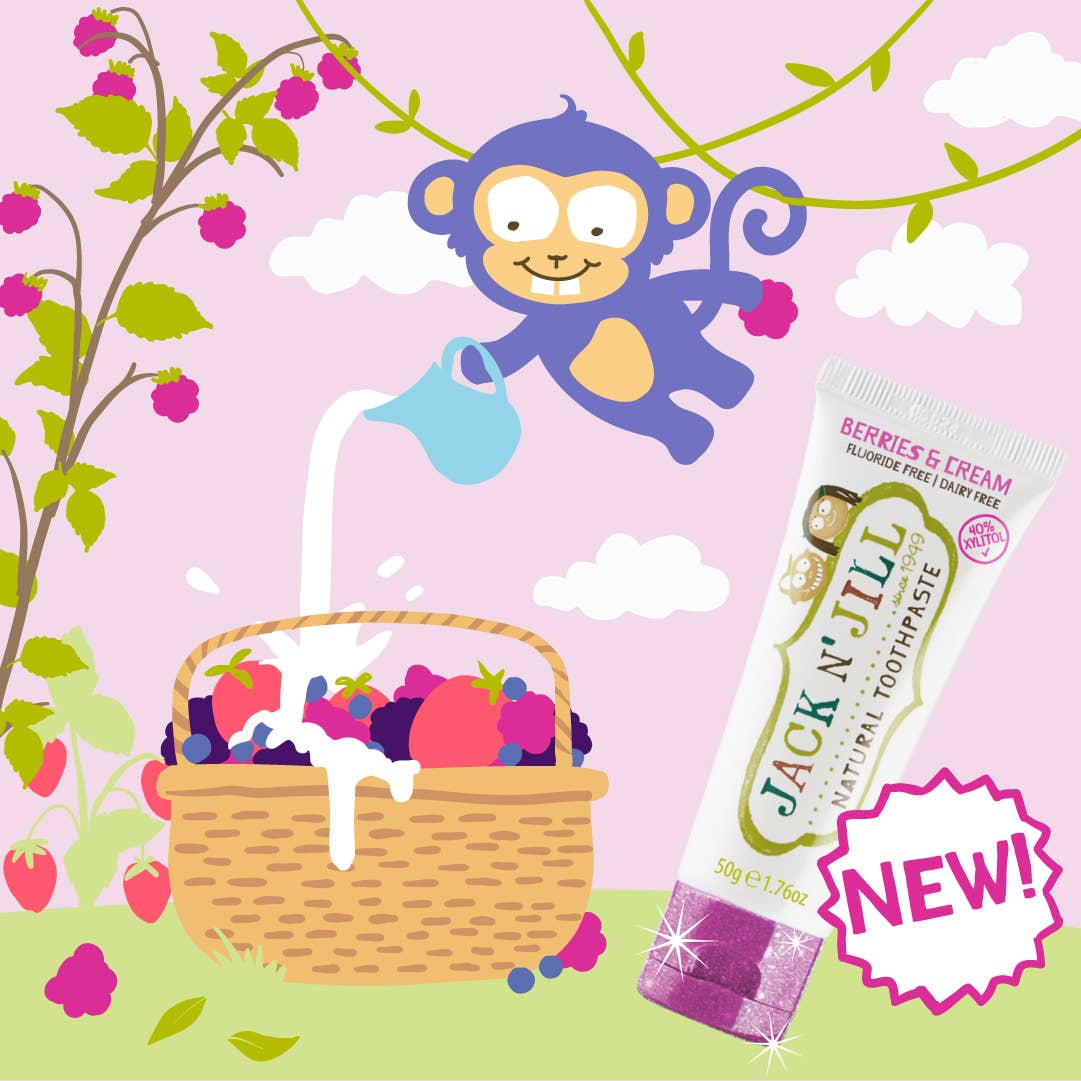 Jack N' Jill Kids & NFco - Wholesale Toothpaste - Jack N' Jill Natural Kids Toothpaste Berries & Cream5