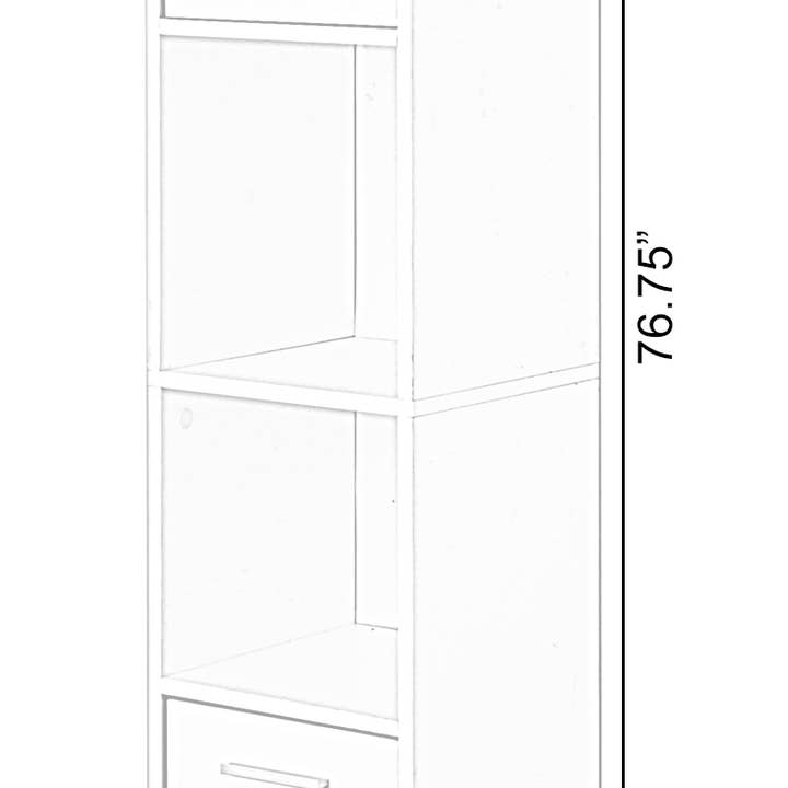 Quickway Imports - Wholesale Cabinet - White Tall Storage Linen Cabinet with Adjustable Shelves6
