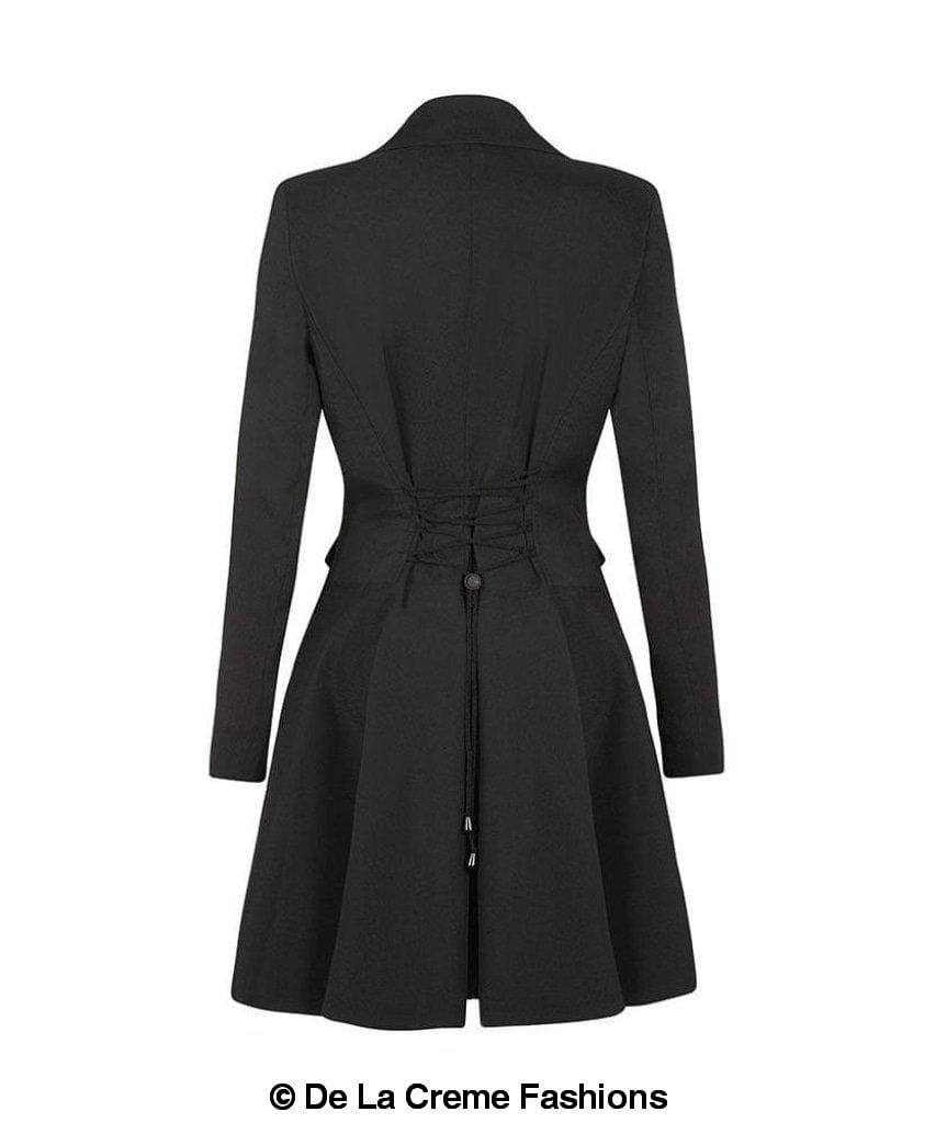 De La Creme Fashions – Engroshandel Frakke - Dame – Dame Forår/Sommer Dobbelt Breasted Flary Mac Coat4