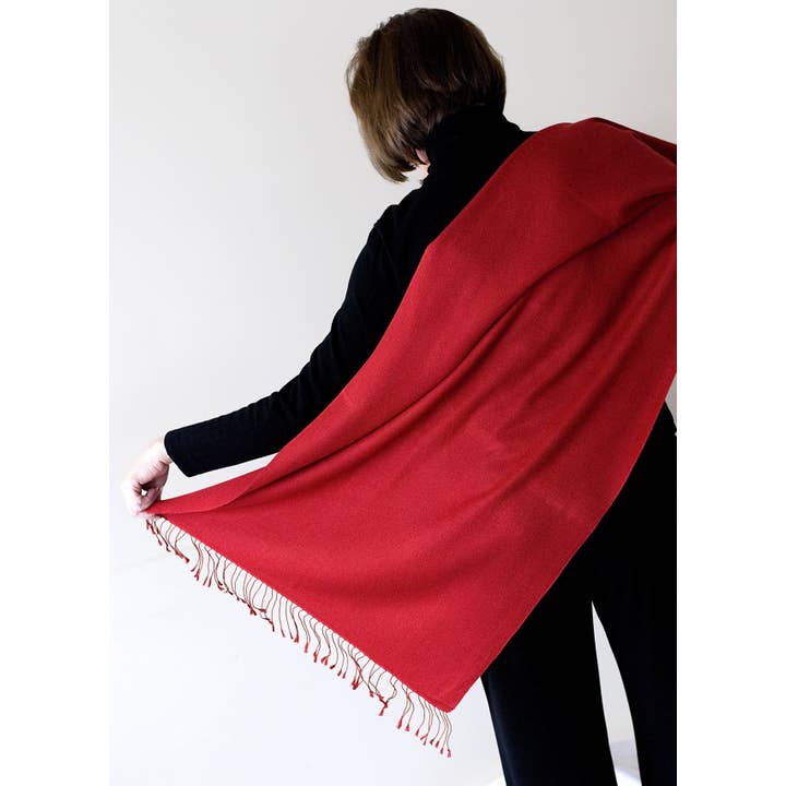 Didi Bahini Fair Trade - Wholesale Scarf - Women's - Medium Solid Color Pashmina Shawl37