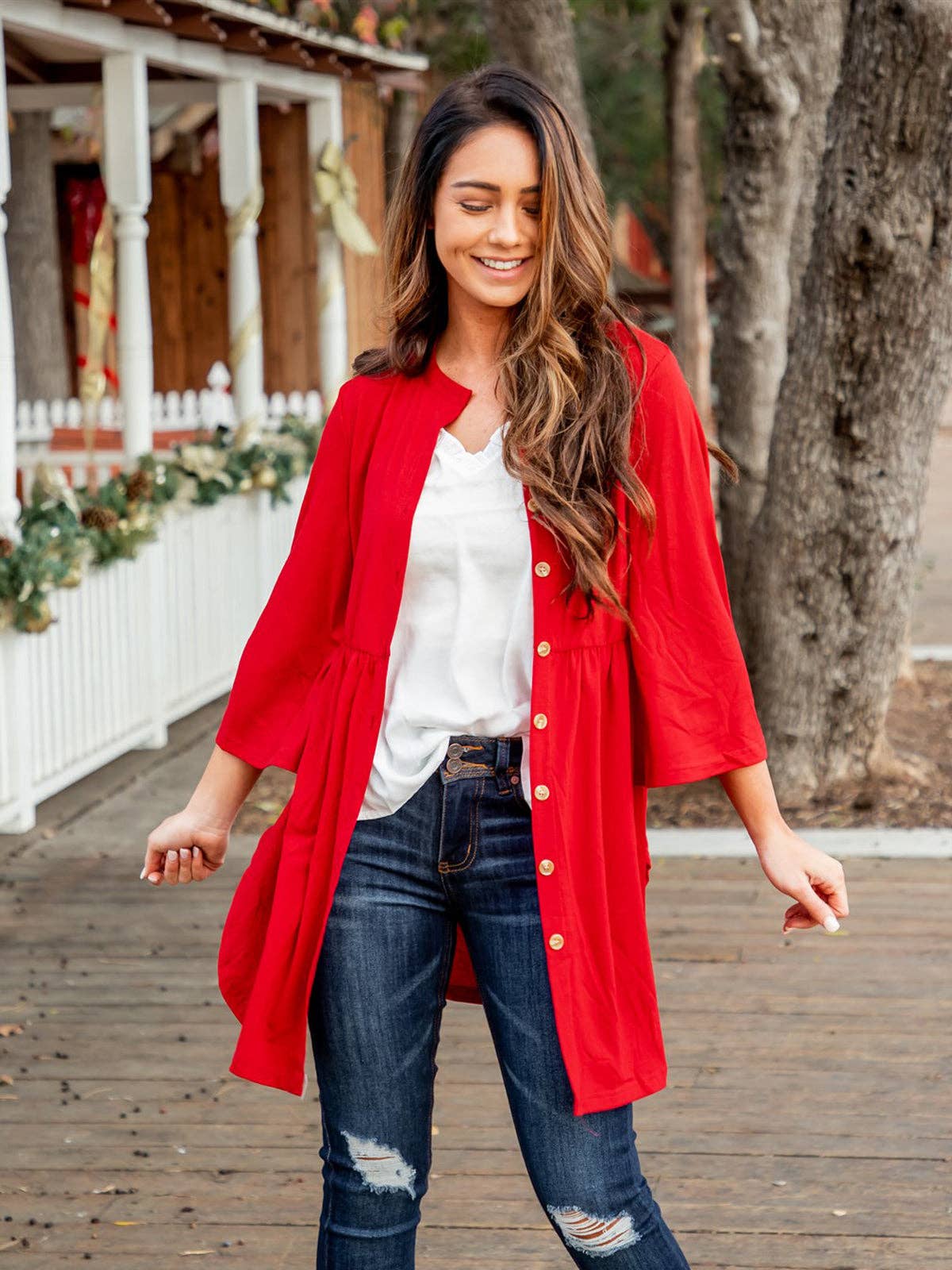 Tickled Teal - Wholesale Cardigan - Women's - Maren Button Cardigan4