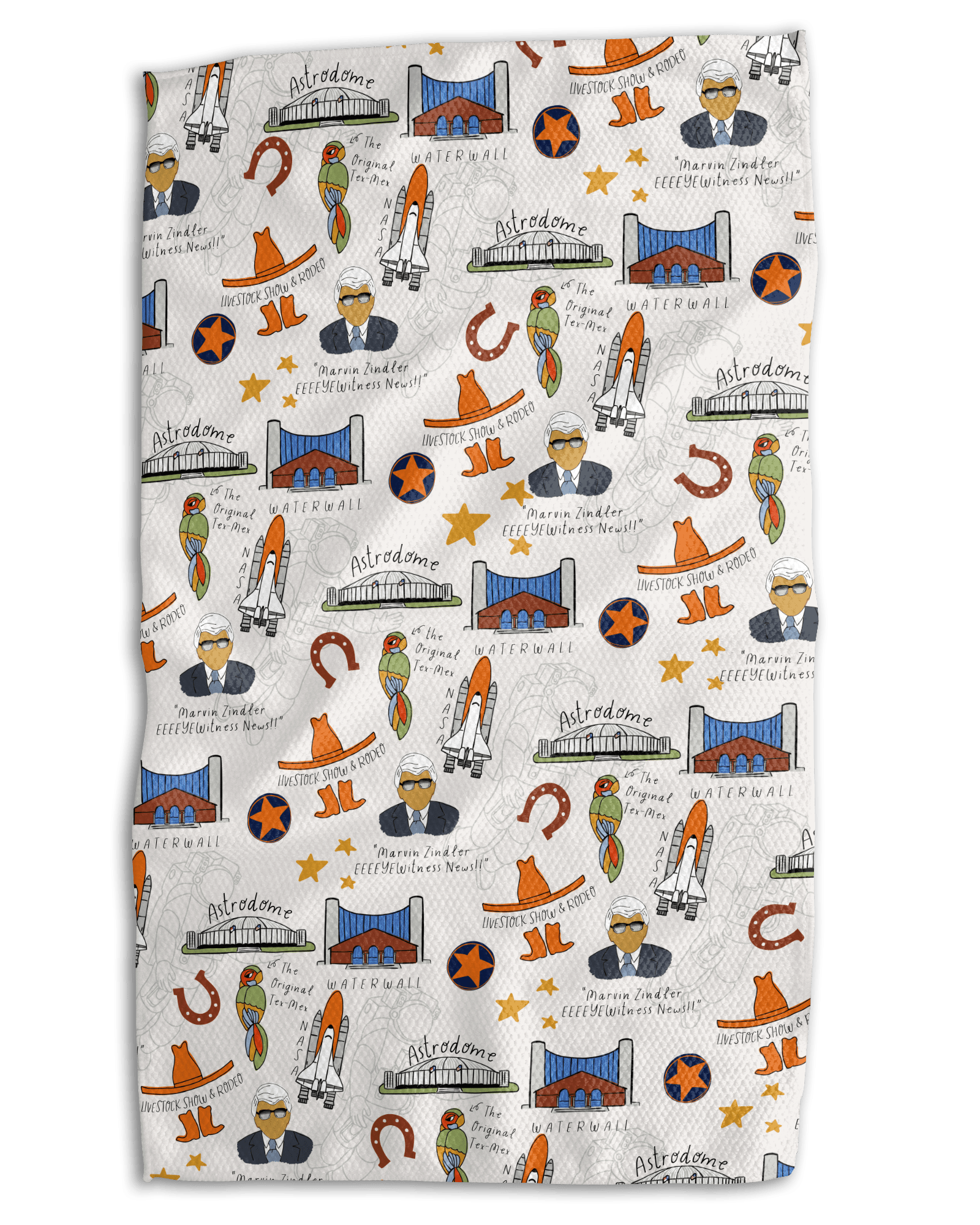 Absorb-Lumen - Wholesale Tea Towel - Houston Water Wall 18x30 Work-Harder Double-Sided Towel0