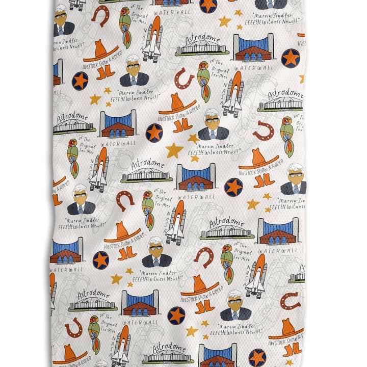 Absorb-Lumen - Wholesale Tea Towel - Houston Water Wall 18x30 Work-Harder Double-Sided Towel