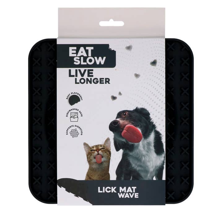 Eet Langzaam Leef Langer Likmat Golf Grijs for wholesale by Hofman Animal Care