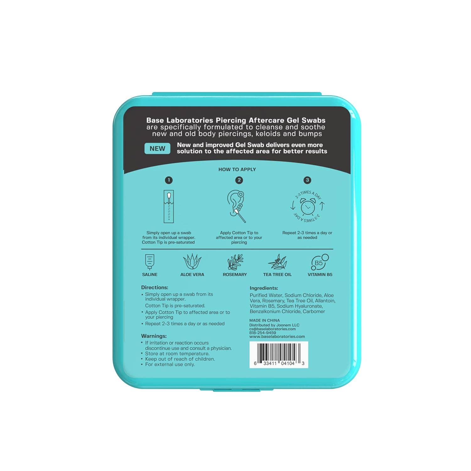 Base Laboratories - Wholesale Cotton Swab/Q-Tip - Piercing Bump Gel Swabs - Cleanse & Treat On-the-Go6