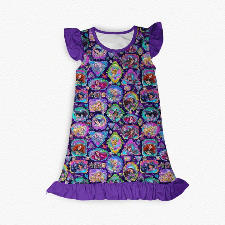 Mirror, Mirror On The Wall Flutter Sleeve Bamboo Short Sleeve Nightgown for wholesale by Secret Stock Reserve