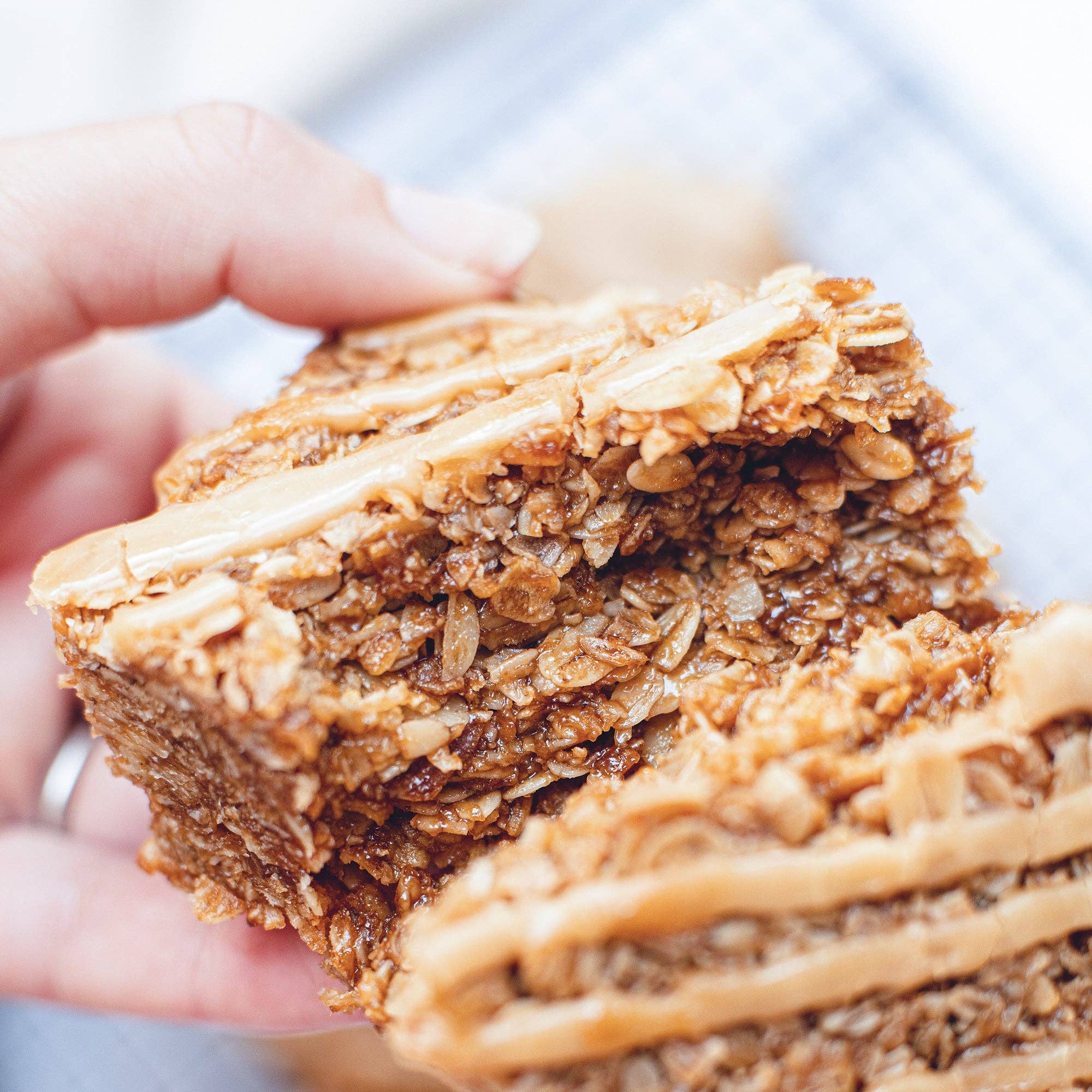 Oatopia – wholesale Snack bar – Salted Caramel Traybake1