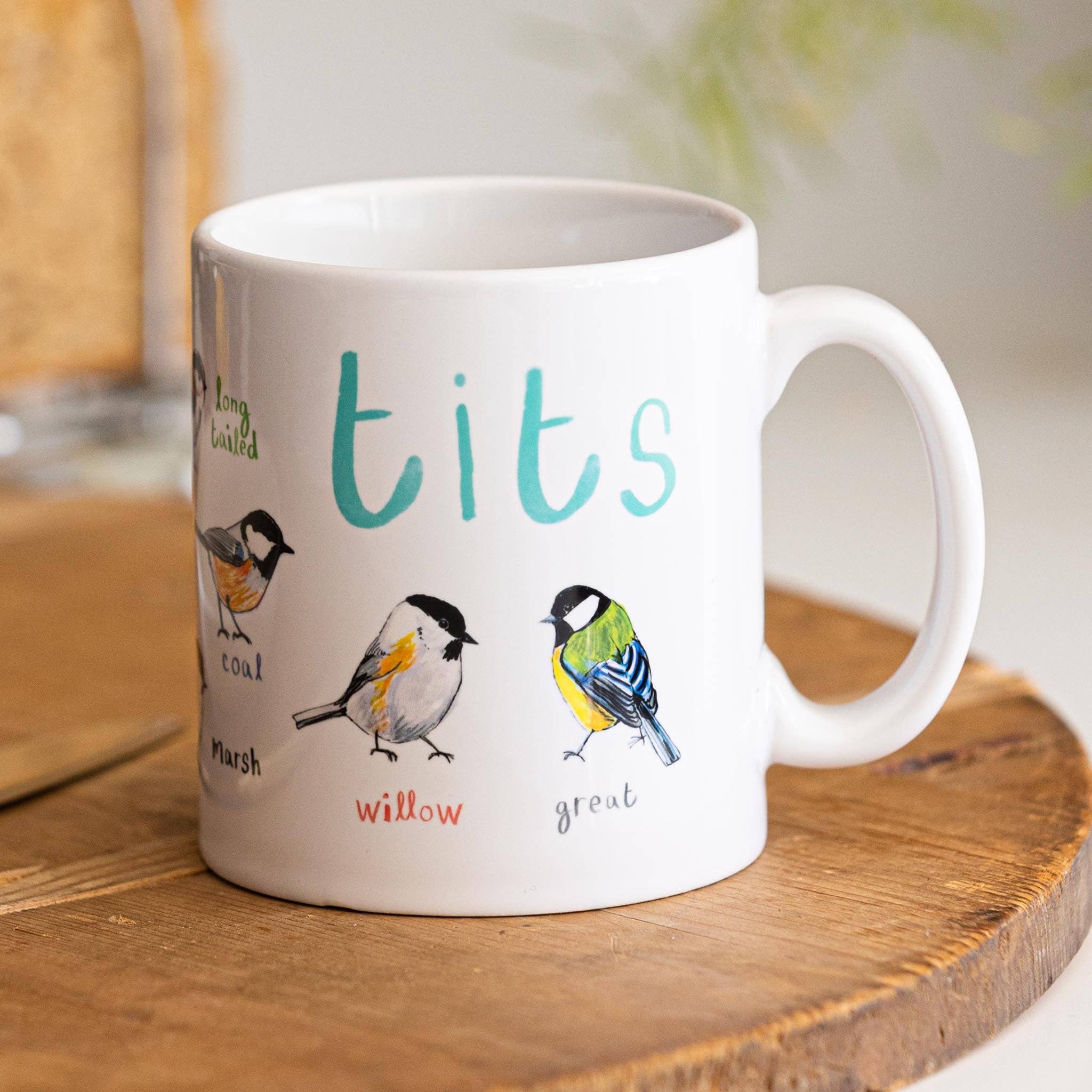 Sarah Edmonds Illustration - Wholesale Coffee Mug - Tits Ceramic Bird Pun Mug