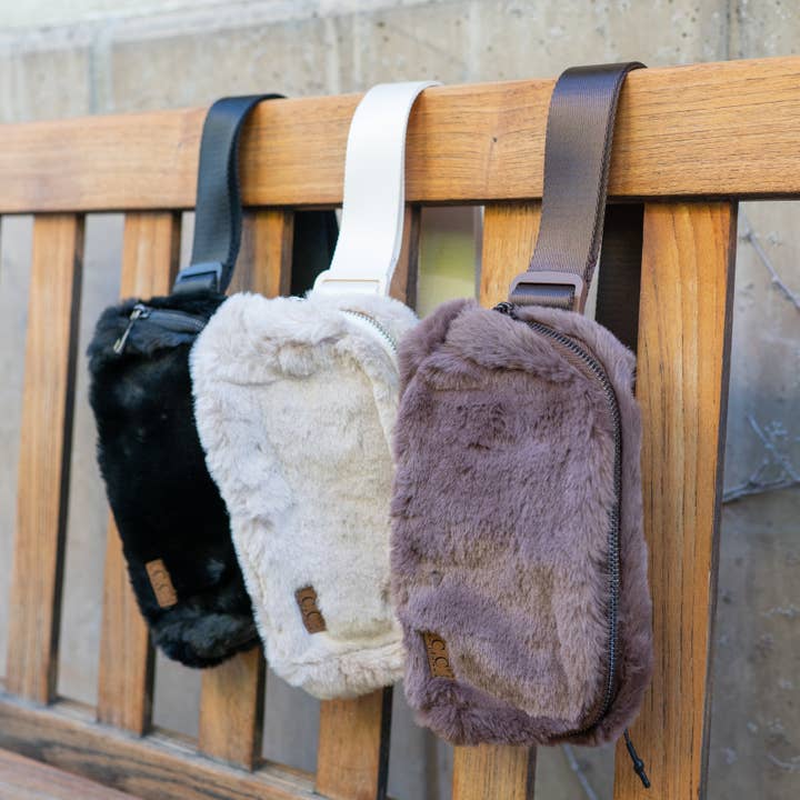 CC Faux Fur | Cross Body Bag | Sling Fanny Pack ( BGS0058 ) for wholesale by Truly Contagious