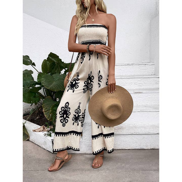 Albaricoque Mono sin tirantes con estampado clásico de verano BFZY1427 de venta al por mayor en Faire3