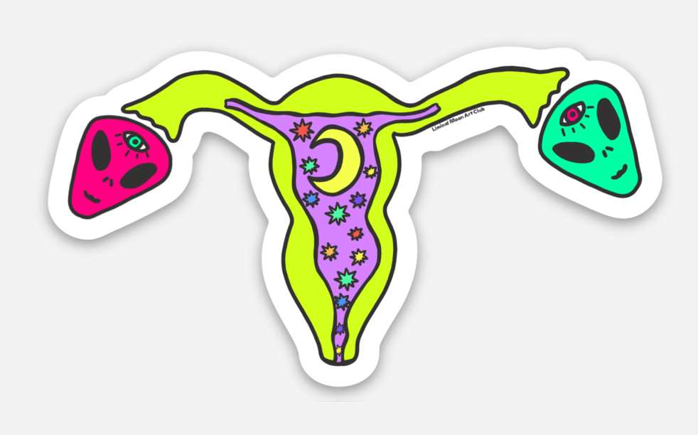 Liminal Moon Art Club - Wholesale Sticker - Alien Uterus Sticker0