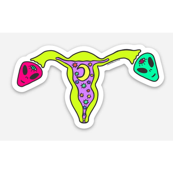 Liminal Moon Art Club - Wholesale Sticker - Alien Uterus Sticker
