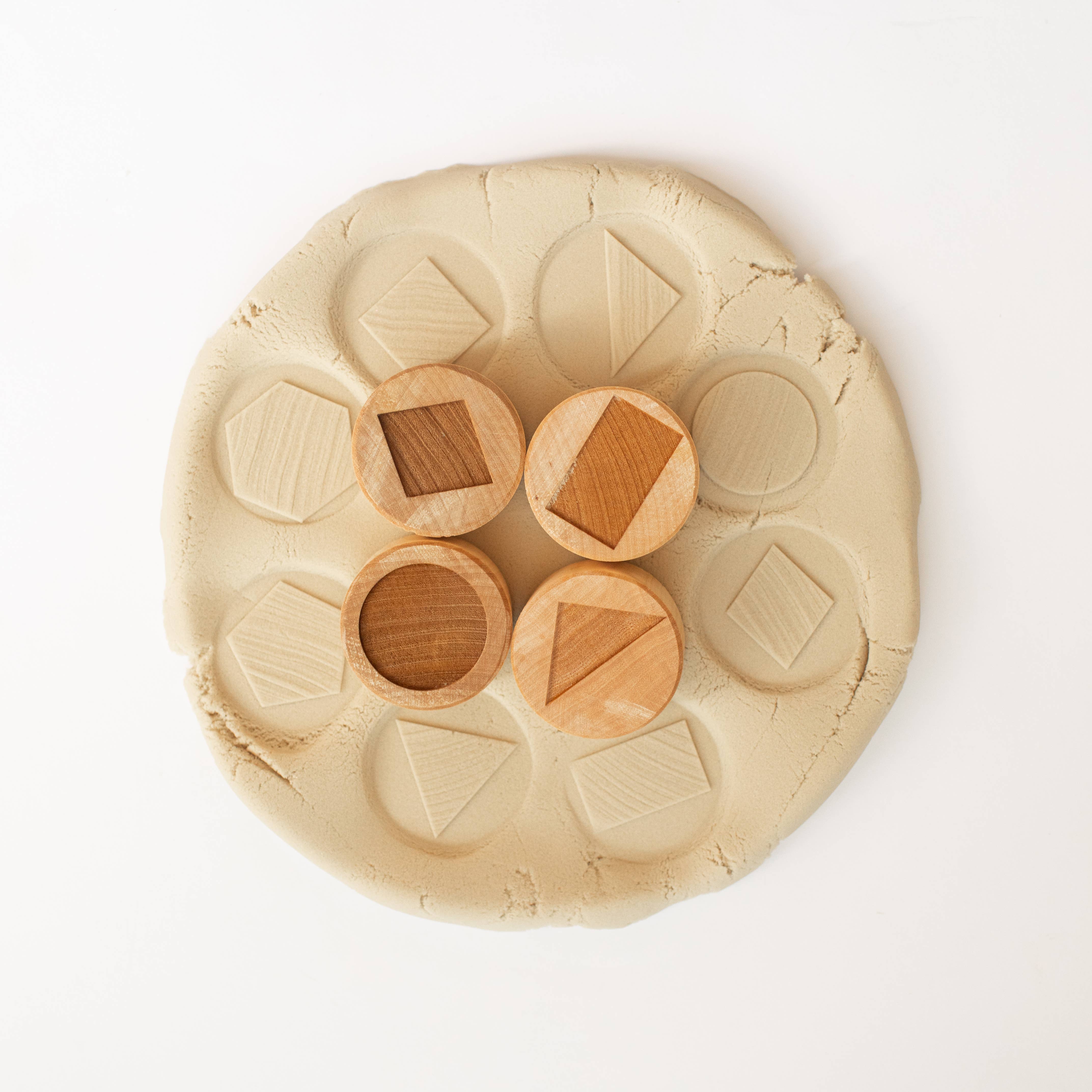 Studio de Rijk - Wholesale Wood Toy - Kids - Wooden stamp set - Geometric shapes1