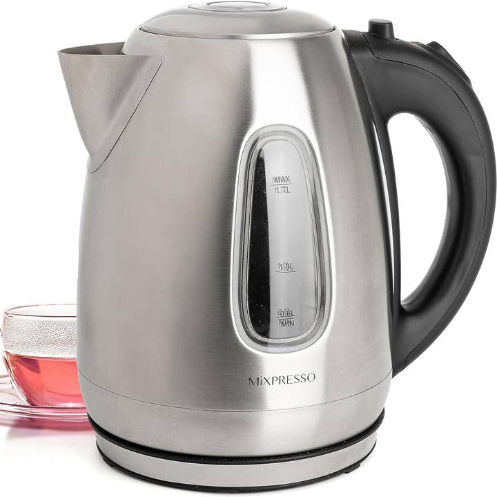 Mixpresso Stainless Steel Electric Kettle, Cordless Pot 1.7L Portable Electric Hot Water Kettle, 1500w Strong Fast Boiling Pot, Water Boiler, Electric Tea Kettle With Boil Dry Protection for wholesale by Mixpresso