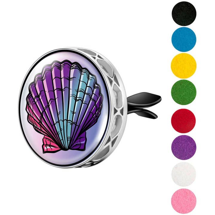 Difusor de ventilación de coche Seashell para aceites esenciales para venta al por mayor de Wild Essentials