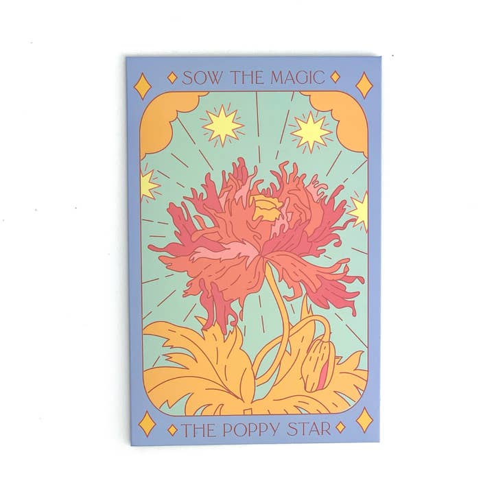 Sow the Magic - Wholesale Plant Seeds - The Poppy Star Tarot Seed Packet2