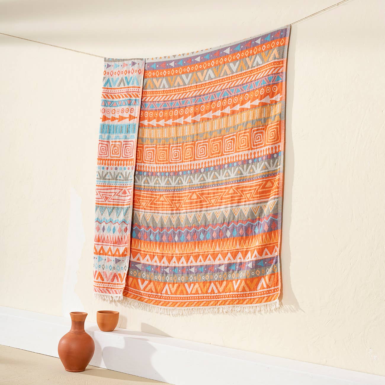 Kikoya – Engroshandel Tæppe – Kikoya 100% bomuld plaid til hjemmedekoration 130x170 cm i farmhouse-stil10