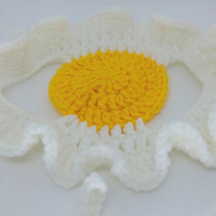 Glitter Ghost Clothing and Accessories – wholesale Pet hat – Dog – Crochet Fried Egg Hat - Cat Hat - Pet Hat - Made to order8