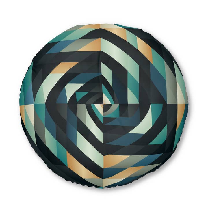 Fritz-Quillius Glitterwing - Coussin de sol rond pour la vente par Velvet Rust