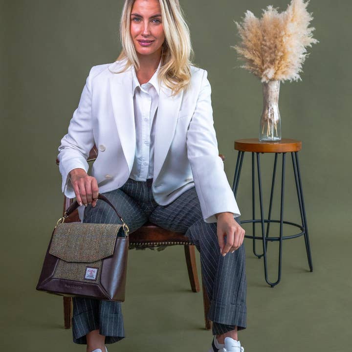 Highland Messenger Country Green Harris Tweed for wholesale by maccessori