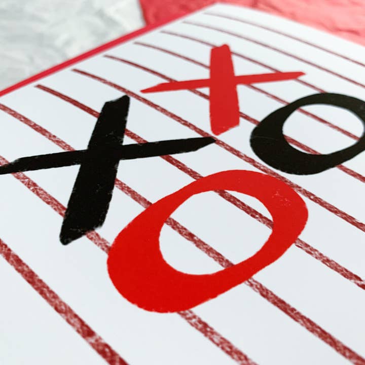 Stone Donut Design, LLC - Wholesale Valentine's Day Card - Bold XOXO Cute Valentine's Day Card by Stonedonut Design2