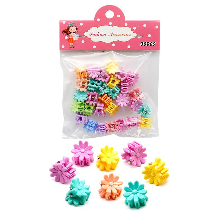 Cap Zone - Wholesale Hair Clip - Kids - Mini Daisy VSCO Girl Hair Claw - 30 pcs/pack