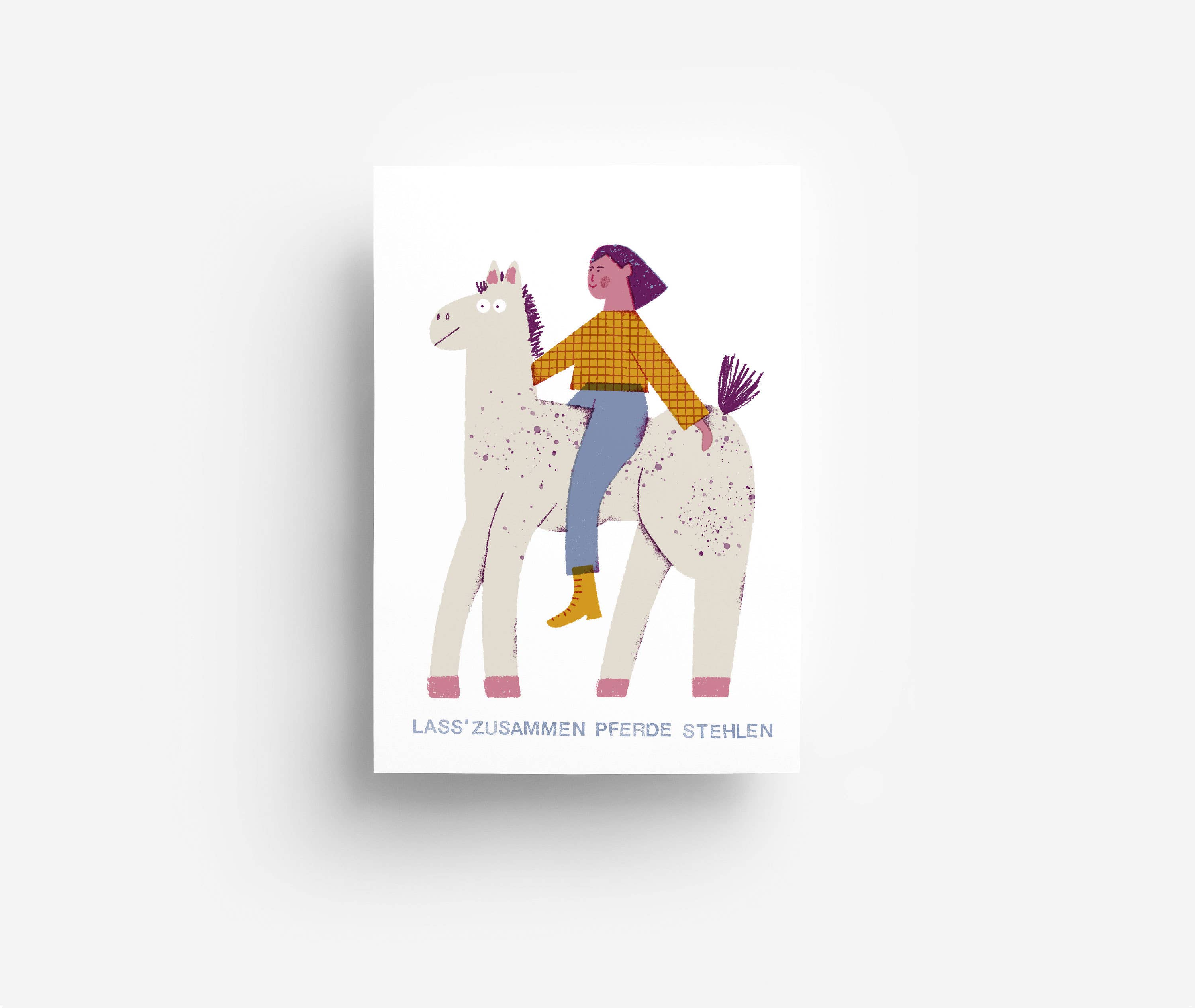 jungwiealt – wholesale Postcard – Pferde Stehlen Postcard DIN A60