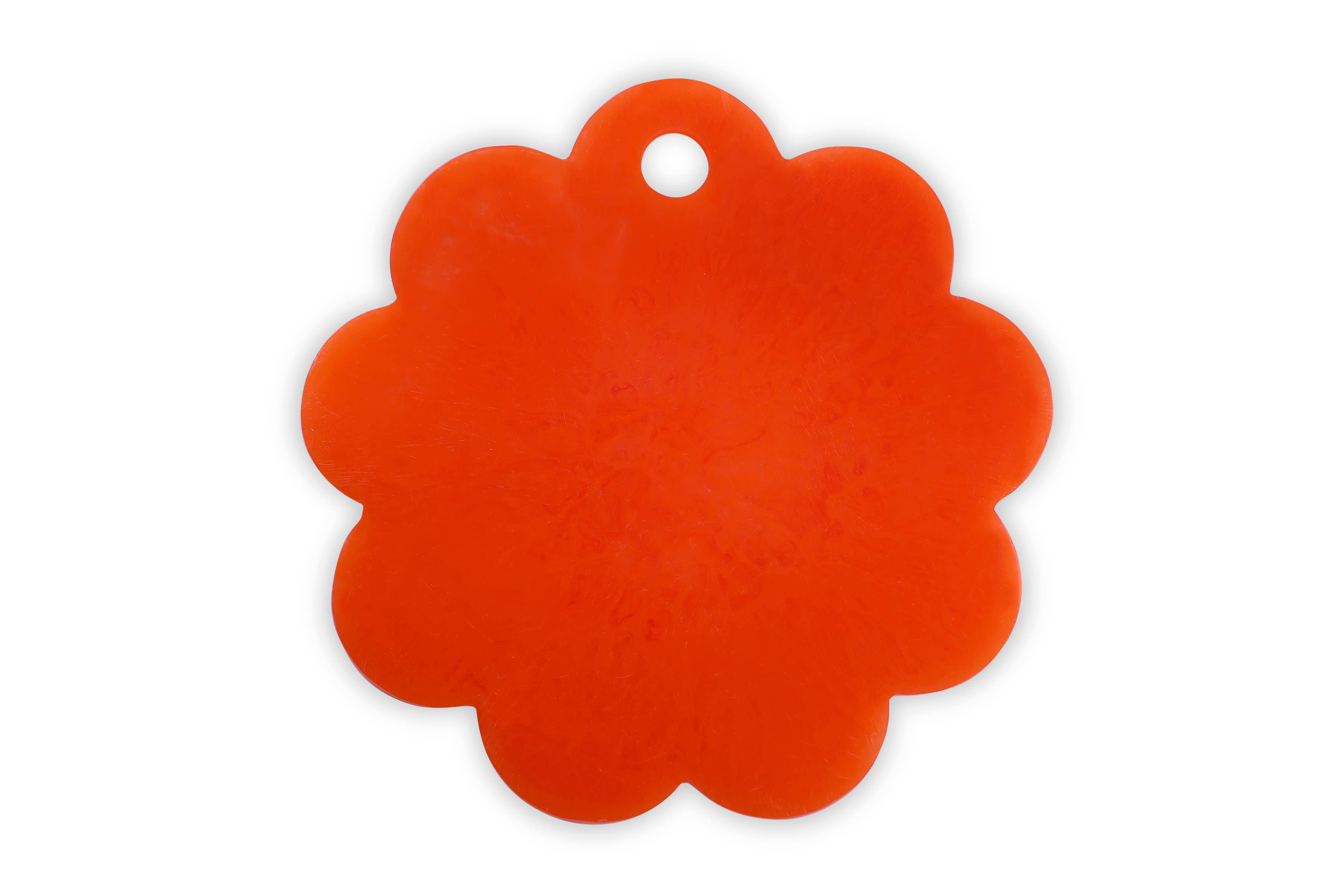 Casa Amarosa - Wholesale Cheese Board - Scallop Resin Cheese Charcuterie Board, Orange - 9 Inches3
