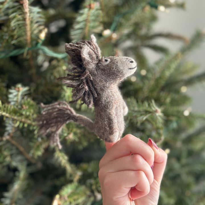 Ganapati - Wholesale Finger Puppet - Kids & Baby - Felt Finger Puppet - Donkey