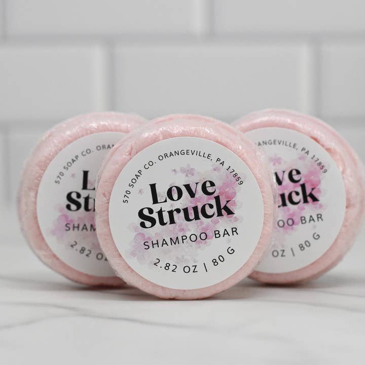 Love Struck Solid Shampoo Bar for wholesale by 570 Soap Company