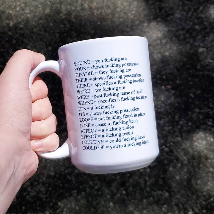 Grammar Mug for wholesale by The Craft Room