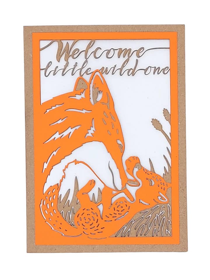 Little Fox, Card for wholesale by Bluebell Peak Design
