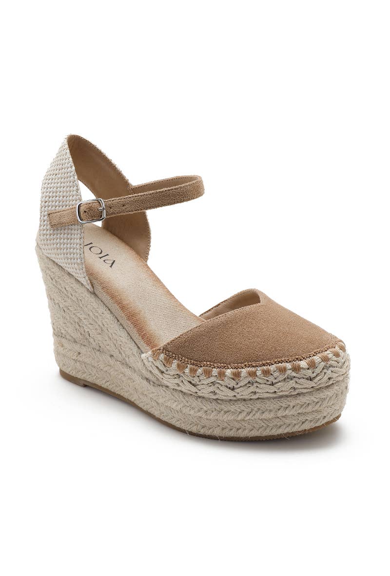 Joia Paris - Vente Chaussures compensées – femme - Sandale compensée à plateforme et couture tendance JN-798