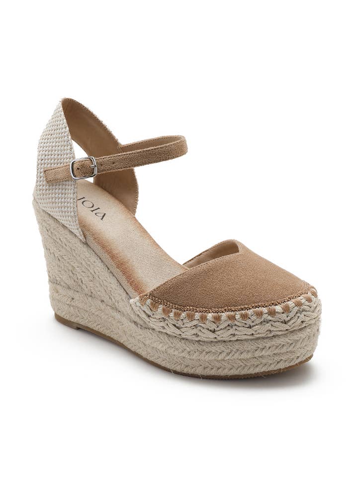 Joia Paris - Wholesale Wedges - Women's - Platform wedge sandal with trendy stitching JN-798